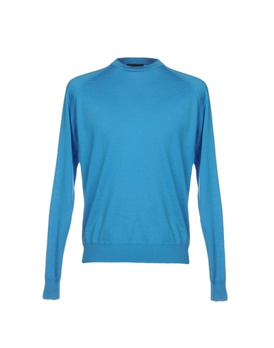 Shop Prada Sweater In Turquoise