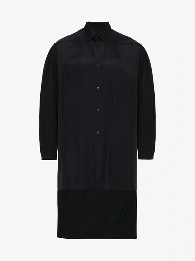 Shop Yohji Yamamoto Staff Print Shirt In Black