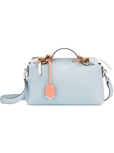 Shop Fendi Blue And Beige By The Way Leather Tote