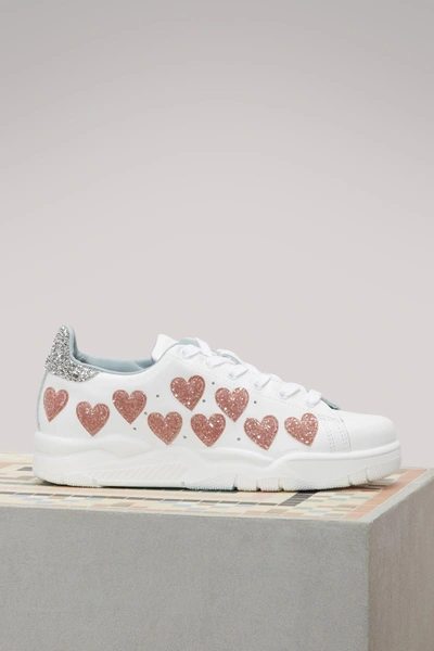 Shop Chiara Ferragni Findmeinwonderland Sneakers In White