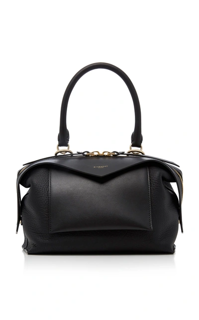 Shop Givenchy Archimede Leather Shoulder Bag In Black