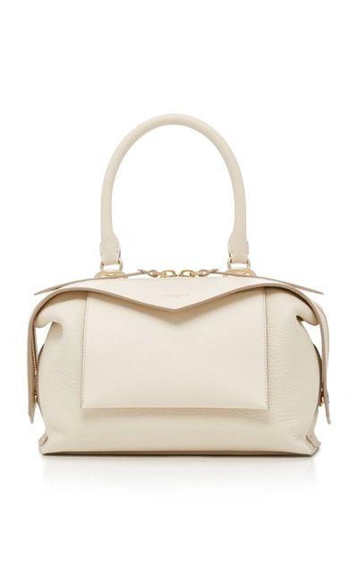 Shop Givenchy Archimede Leather Shoulder Bag In White