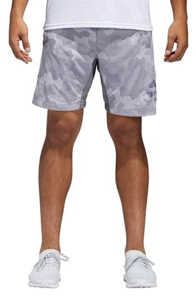 Shop Adidas Originals Camo Hype Shorts In Grey Three / White