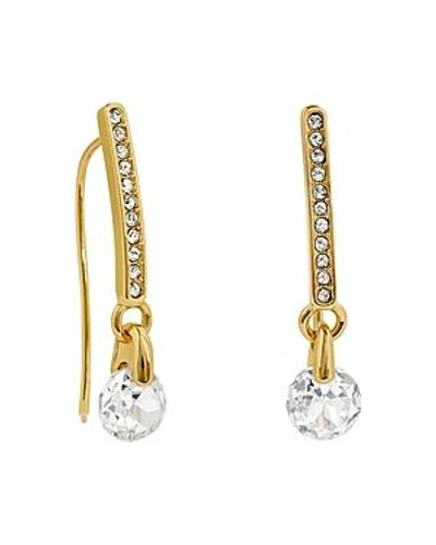 Shop Adore Linear Pave & Cubic Zirconia Drop Earrings In Gold