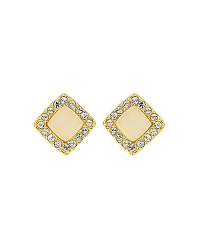 Shop Adore Resin & Pave Stud Earrings In Gold