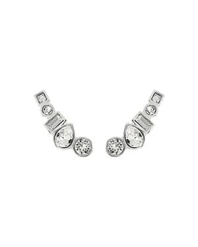 Shop Adore Mixed Crystal Ear Crawler Earrings In Silver/clear