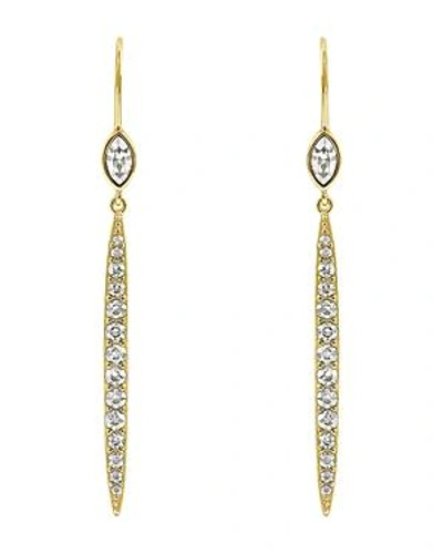 Shop Adore Linear Bar Drop Earrings In Gold