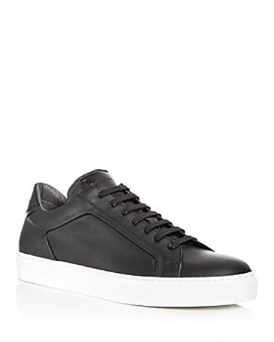 Shop To Boot New York Men's Carlin Leather Lace Up Sneakers In Black/ White