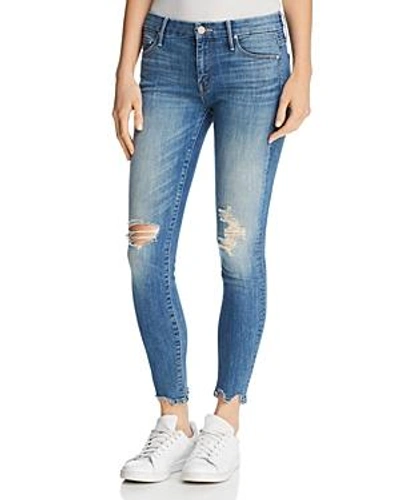 Shop Mother The Looker Ankle Chew Distressed Skinny Jeans In Mums The Word