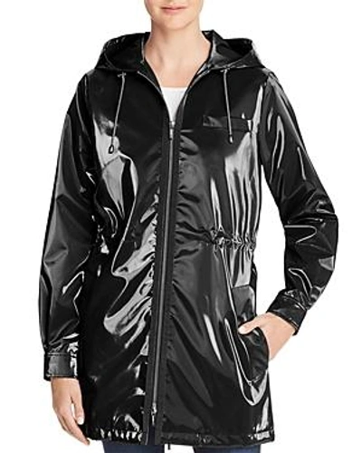 Shop Jane Post London Shiny Raincoat In Black