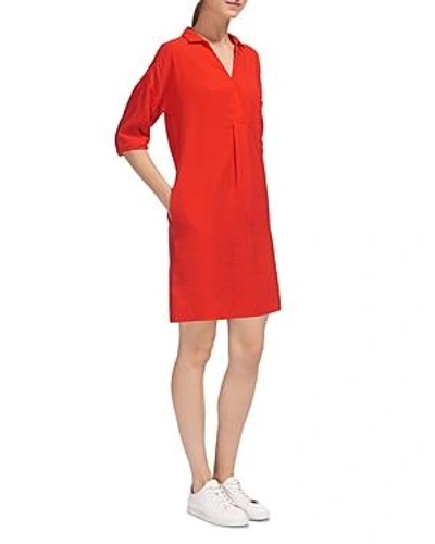 Shop Whistles Lea Pocket Dress In Red