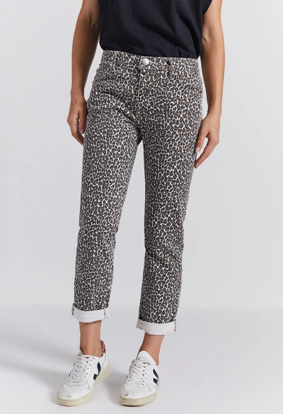Shop Current Elliott The Fling Relaxed Fit Jean In Snow Leopard