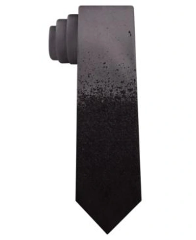 Shop Calvin Klein Men's Dip Dye Skinny Silk Tie In Black