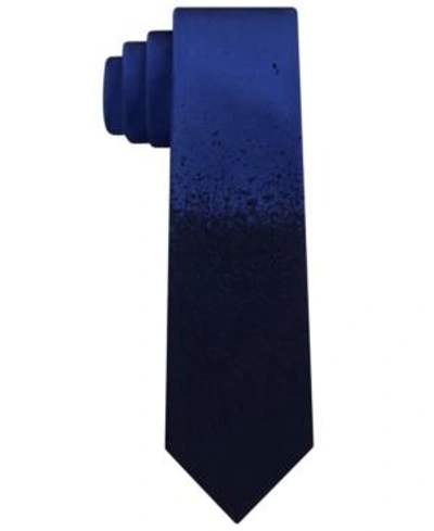 Shop Calvin Klein Men's Dip Dye Skinny Silk Tie In Navy