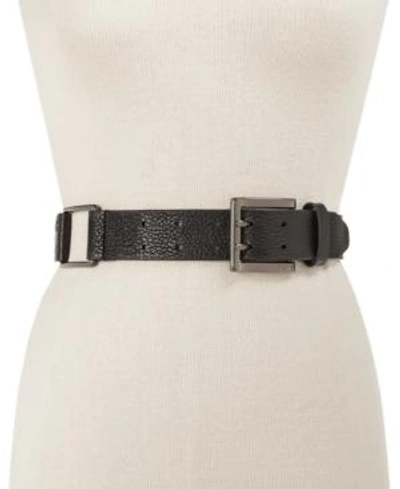 Shop Dkny Connector Belt, Created For Macy's In Black