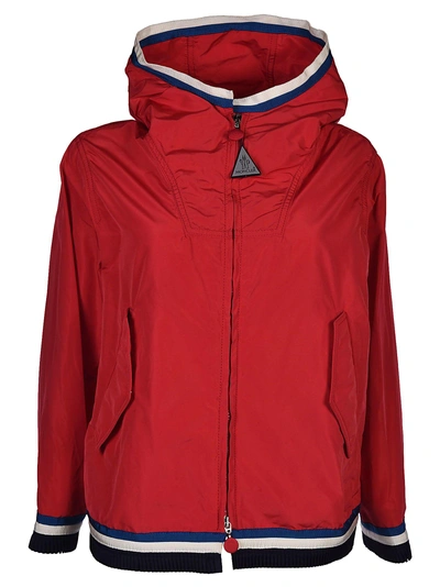 Shop Moncler Hooded Jacket In Red