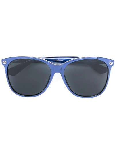 Shop Gucci Oversize Gradient Round Sunglasses