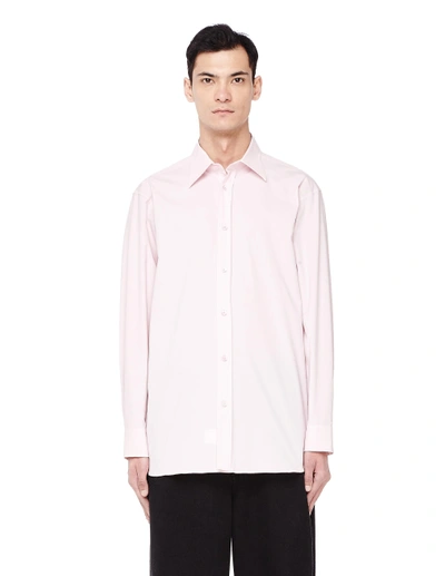 Shop Raf Simons Printed Pink Cotton Shirt