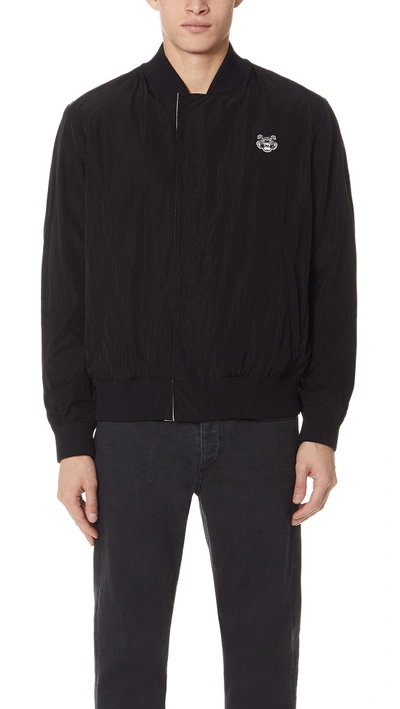 Shop Kenzo Reversible Bomber Jacket In Black