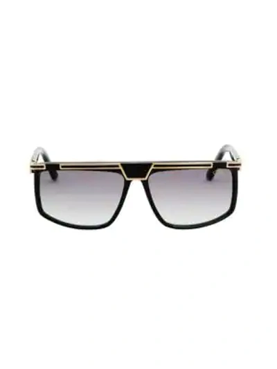 Shop Cazal 62mm Oversized Bar-top Sunglasses In Black