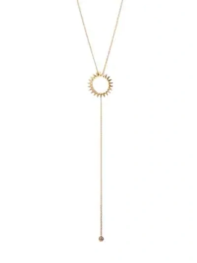 Shop Jules Smith Sunshine Lariat Drop Necklace In Yellow Gold