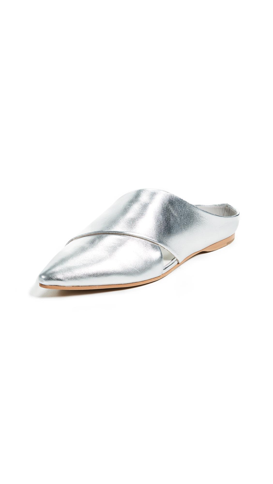 dolce vita silver mules