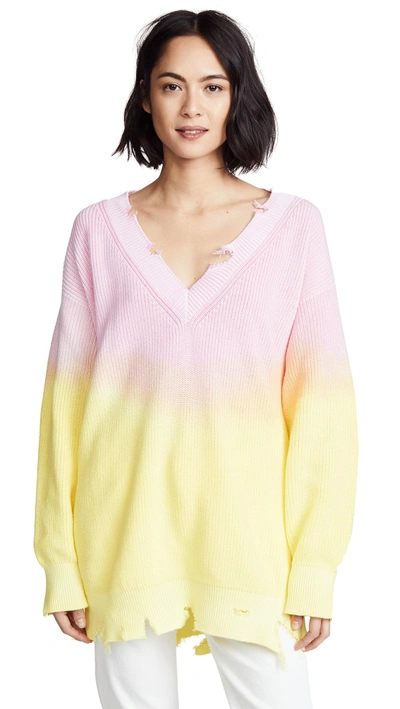 Shop Msgm Slouchy Sweater In Multi