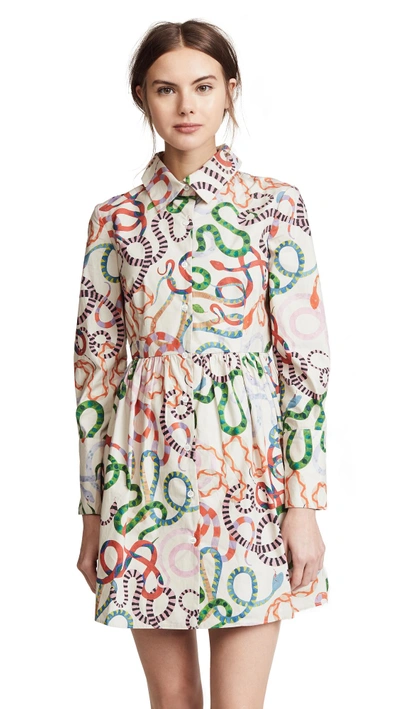 Shop Rachel Antonoff Prescott Dress In Snakes Multi