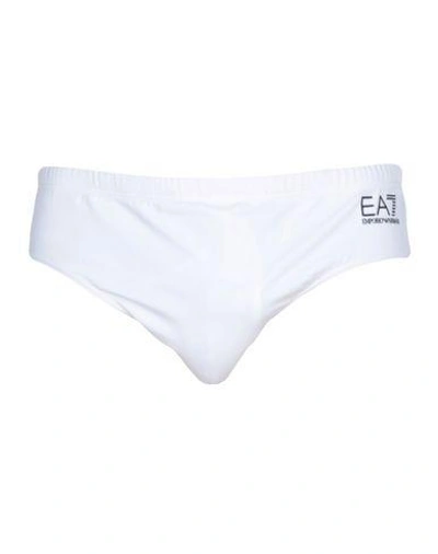 Shop Ea7 Swim Briefs In White