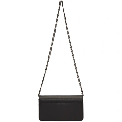 Shop Mackage Black Zoey-c Wallet Chain Bag In Black/gunme