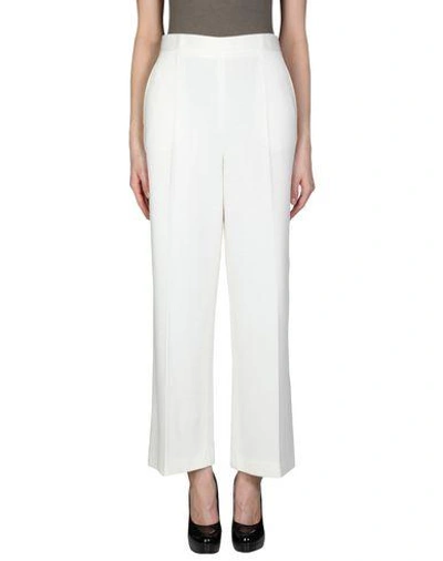 Shop M Missoni Casual Pants In Ivory