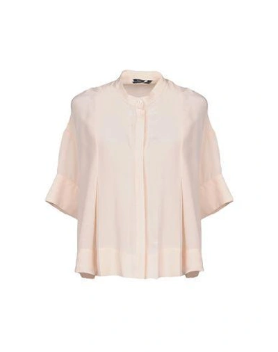 Shop Tara Jarmon Silk Shirts & Blouses In Light Pink