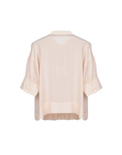 Shop Tara Jarmon Silk Shirts & Blouses In Light Pink