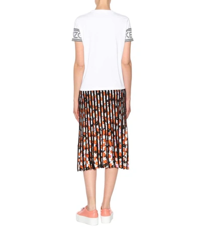 Shop Kenzo Printed Cotton T-shirt In White