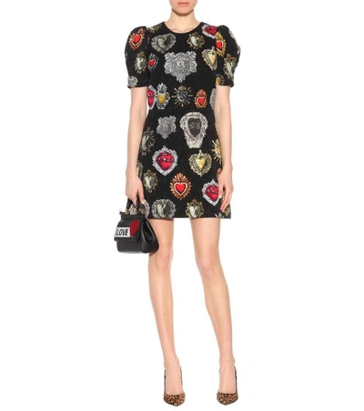Shop Dolce & Gabbana Printed Brocade Minidress
