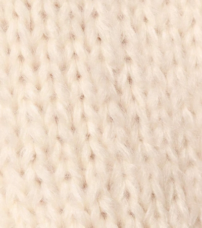 Shop Ganni Julliard Mohair And Wool Sweater In White