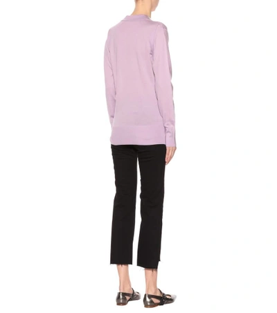 Shop Bottega Veneta Wool Sweater In Purple