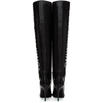 Shop Off-white Black 'for Walking' Knee-high Boots