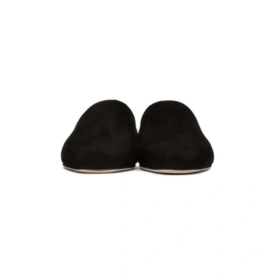 Shop Jimmy Choo Black Suede Globe Flats