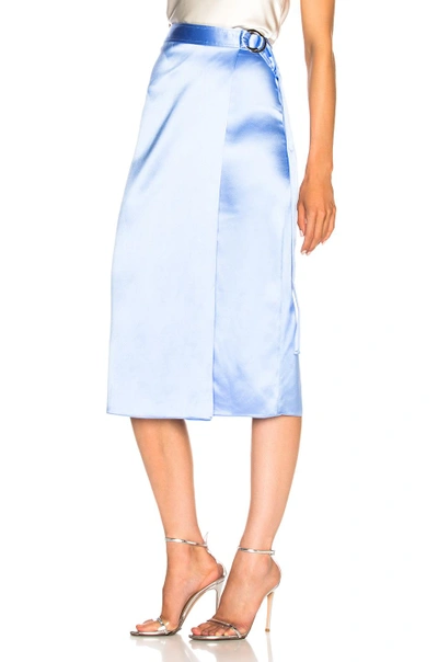 Shop Dion Lee Tie Skirt In Blue