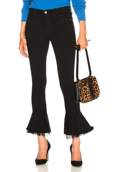 Shop Frame Le Skinny Flounce In Black