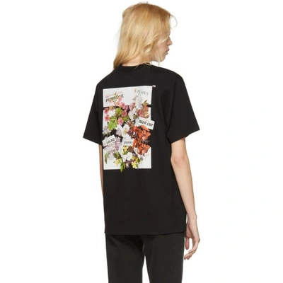 Shop Off-white Black Flower Shop T-shirt In 1088 Blk Mu