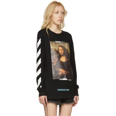 Shop Off-white Black And White Diagonal Monalisa T-shirt In 1001 Blk Wh