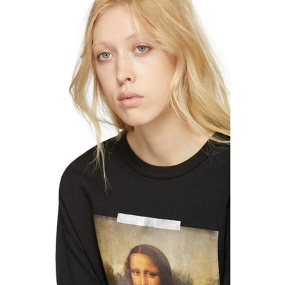 Shop Off-white Black And White Diagonal Monalisa T-shirt In 1001 Blk Wh