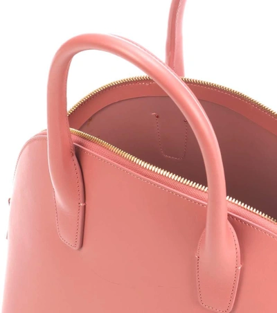 Shop Mansur Gavriel Rounded Leather Top-handle Bag In Pink
