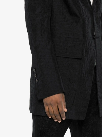 Shop Adidas Originals Rick Owens Single Breasted Shawl Collar Blazer In Black