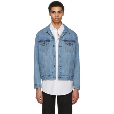 Levi's Levis Blue Denim Trucker Jacket In Light Blue | ModeSens