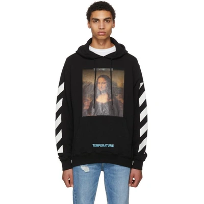 Shop Off-white Black Diagonal Monalisa Hoodie In Black/multi