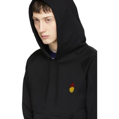 Shop Ami Alexandre Mattiussi Black Limited Edition Smiley Edition Graphic Hoodie In Noir