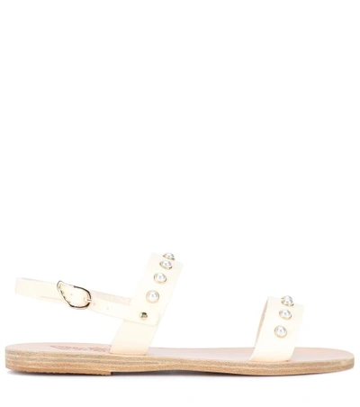 Shop Ancient Greek Sandals Clio Leather Sandals In White